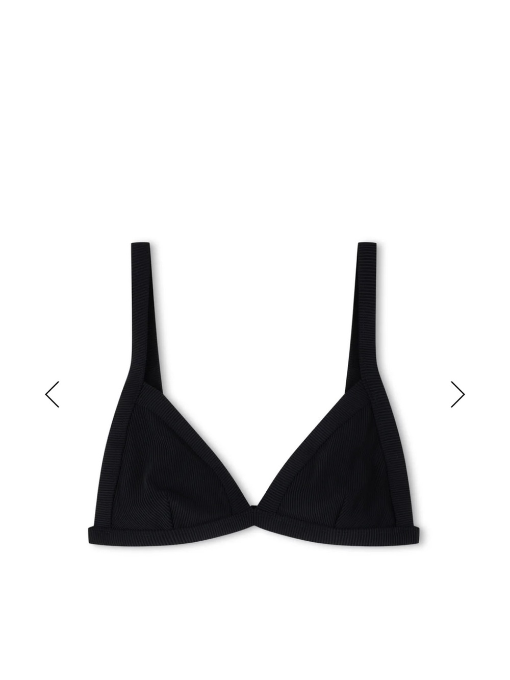 Zulu & Zephyr Black Ribbed Triangle Bralette